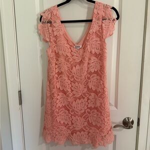 BB Dakota Coral Lace Dress